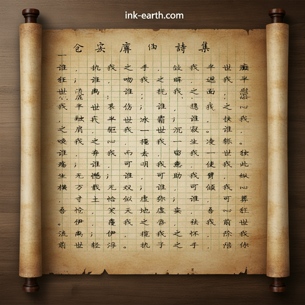 Tsangyang Gyatso Poetry - Pang Zhonghua Calligraphy Practice (PDF)