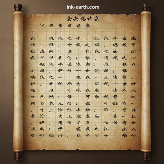 Tsangyang Gyatso Poetry - Pang Zhonghua Calligraphy Practice (PDF)