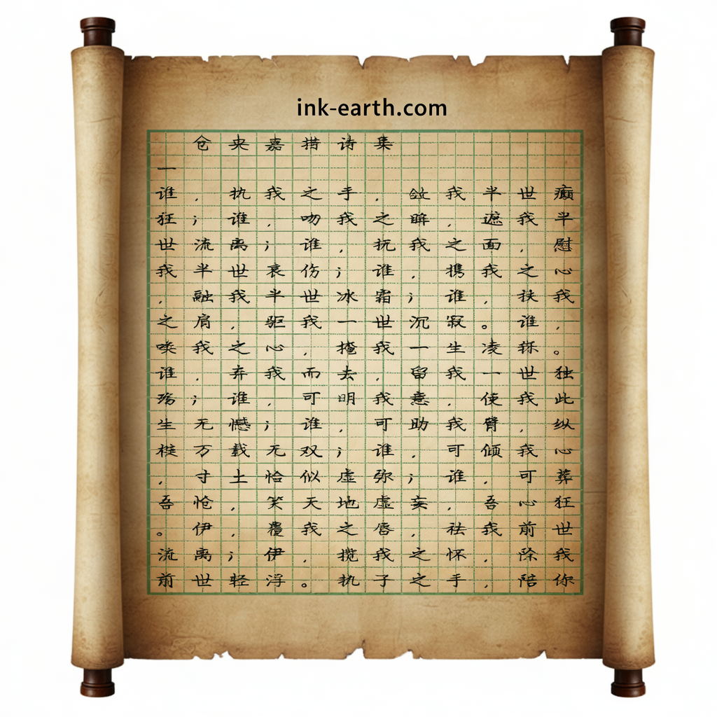 Tsangyang Gyatso Poetry - Pang Zhonghua Calligraphy Practice (PDF)
