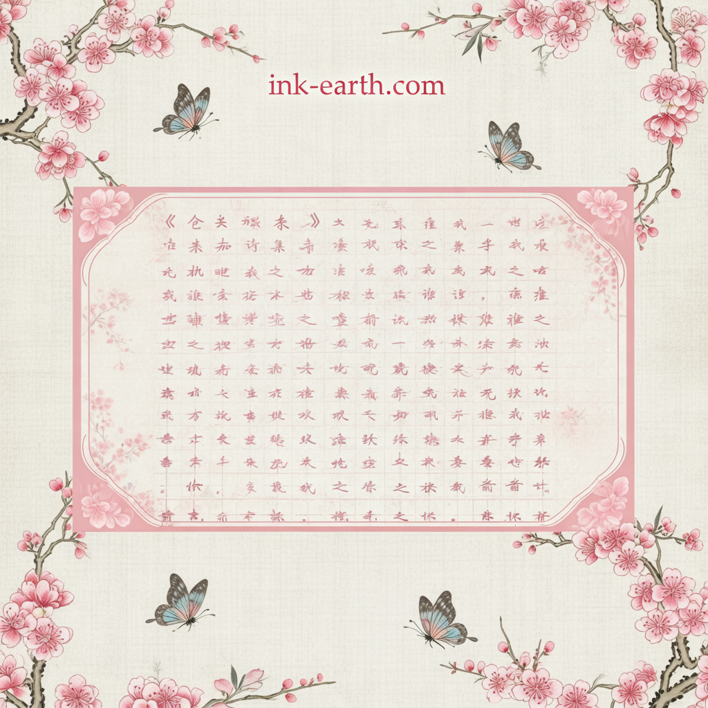 Tsangyang Gyatso Poetry - Hairpin Flower Kai Shu Practice (PDF)