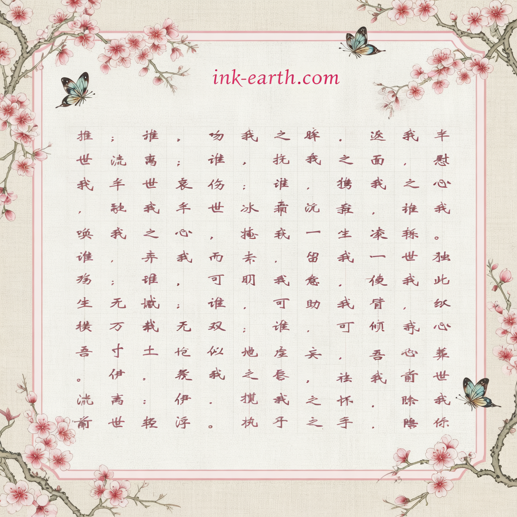 Tsangyang Gyatso Poetry - Hairpin Flower Kai Shu Practice (PDF)