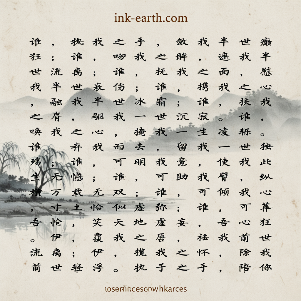 Tsangyang Gyatso Poetry - Liu Style Calligraphy Practice (PDF)