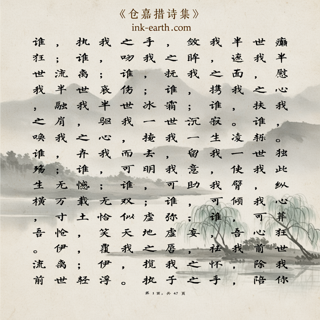 Tsangyang Gyatso Poetry - Liu Style Calligraphy Practice (PDF)