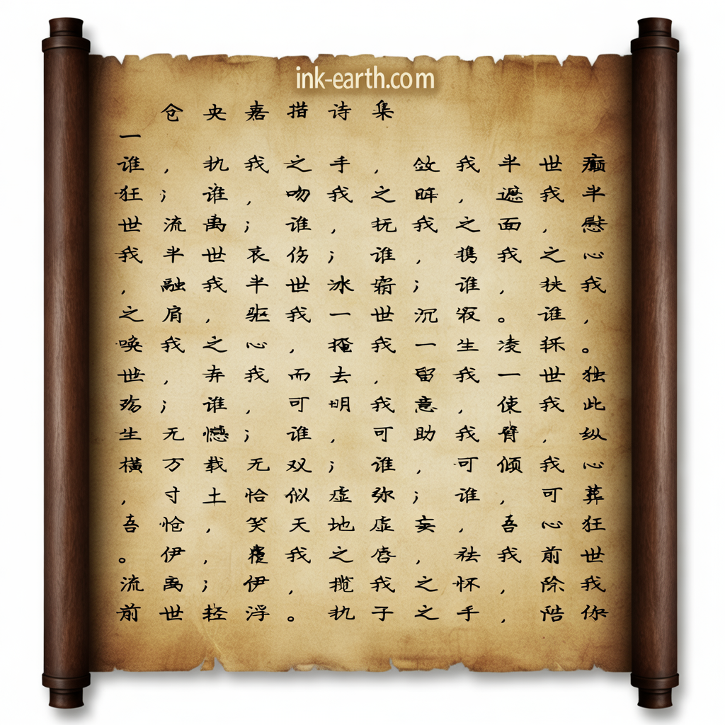 Tsangyang Gyatso Poetry - Pang Zhonghua Calligraphy Practice (PDF)