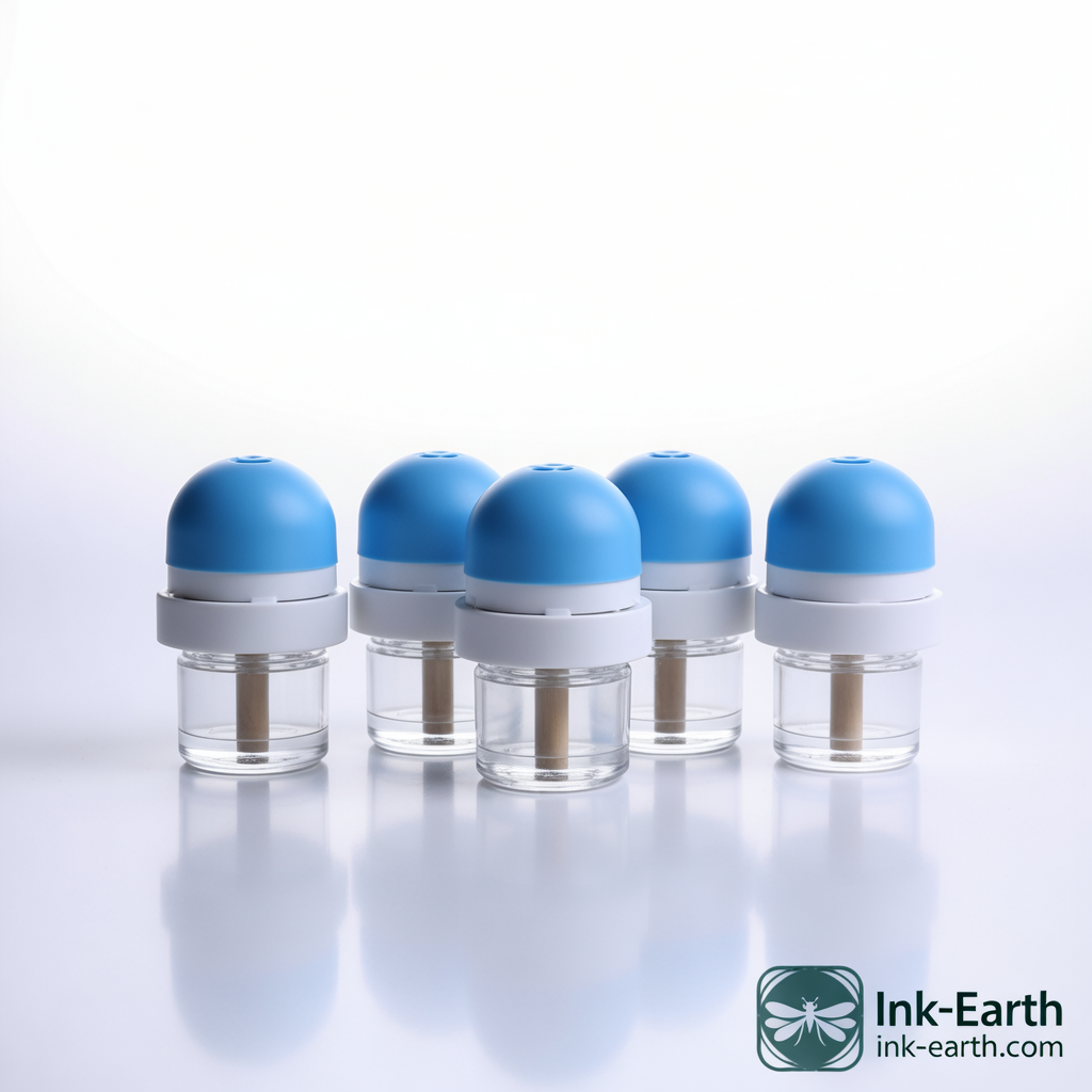 Ink-Earth Mosquito Repellent Kit — 3x20ml Refills + Heater, Odorless & Baby-Safe